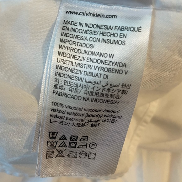 Calvin Klein Button Down Shirt with Band Collar - Picture 5 of 6